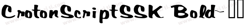 CrotonScriptSSK Bold字体转换